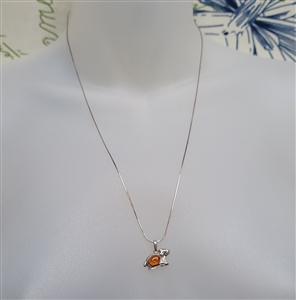 Aries sterling 925 Baltic Amber pendant chain