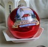 Glass round Cape Blanco Lighthouse ornament