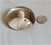 Roman Pope inclusion magnifying glass paperweight