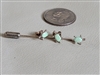 Turtle accented stick pin and stud earrings set