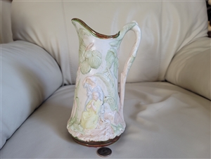 Tropical theme elegant pitcher hand made pottery