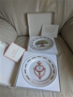 Two Avon anniversary plates made in SPAIN