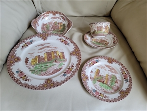 Brown and Ritchie English Castle porcelain set