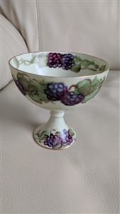 Antique Austrian O and EG dessert cup Blackberries