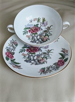 Wedgwood England Cathey soup cream bowl with plate