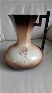 Glorieux pottery Grecian design amazing pitcher