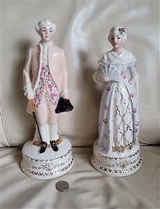 Vintage porcelain couple 12 inch figures