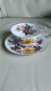 Hand painted Cartwright and Edwards teacup saucer