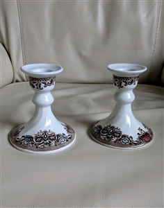 Heritage Hall Johnson Brothers two candle holders