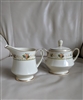 Normandy by Noritake lidded sugar bowl and creamer