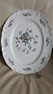 Staffordshire Blossomtime Blue 14 inch plate