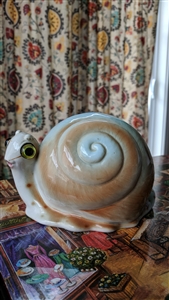 Lefton porcelain snail money bank 1950s
