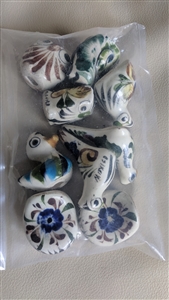 Mexican pottery birds and owls decorative accents