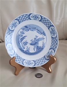 Old Chelsea porcelain plate with blue decor