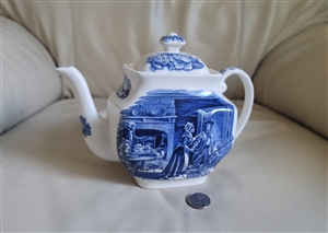 Liberty Blue by STAFFORDSHIRE porcelain teapot