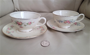 EggShell Georgian H Laughlin teacups saucers set