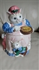 Fitz and Floyd Ceramic Mom cat cookie jar 1988