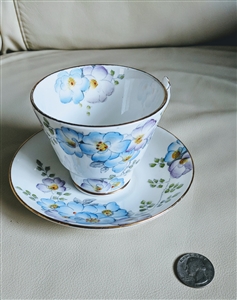 PHOENIX bone china english floral teacup saucer