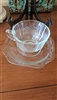 Indiana Glass Recollection teacup and saucer set