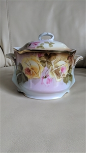 Jaeger J C Bavaria Louise lidded berry dish roses