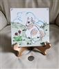 Ceramic tile trivet Betsy the cow in the pasture