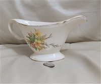 Edwin Knowles scalloped gravy boat Spring floral