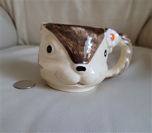 Squirrel with flower ceramic mug from ENESCO
