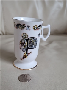 Irish Royal Tara Book of Kells tall pedestal cup