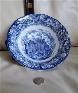 Staffordshire Liberty Blue ironstone round bowl