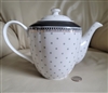 Grace Teaware gray dots design porcelain teapot