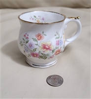 Floral coffee cup Harleigh England porcelain