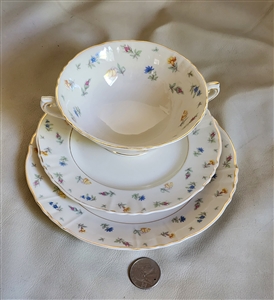 Syracuse Suzanne footed bowl saucer dessert plate