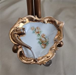 Heart shaped porcelain pipe plate dish Germany