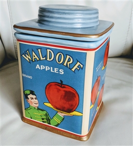 Waldorf Apples stoneware lidded jar by Sakura Oneida