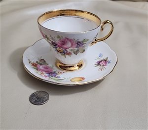 Foley Bone China floral teacup saucers