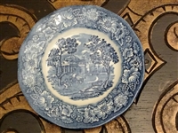 Liberty Blue Staffordshire pre owned vintage Liberty Blue bread and butter ironstone plates set of two