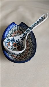 Porcelain ladle with drip bowl made in POLAND