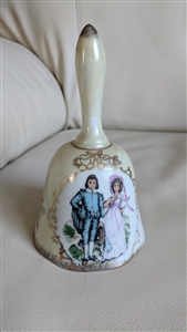 Lustreware NORCREST bell with painted couple