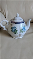 Trimont Ware porcelain teapot with floral accents