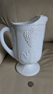 Harvest Milk Glass by Colony huge grape pitcher