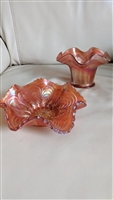 ARCS Marigold Imperial Glass Ohio bowl and whimsey