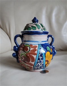 Talavera Pottery Mexican art ginger jar EO