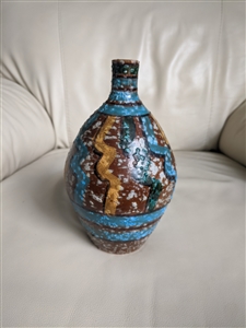 Hand painted Italy Majorca bud vase glazed