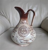 Large Southwestern native large ceramic pitcher