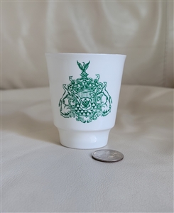 Lomonosov Russian porcelain cup Stroganov crest