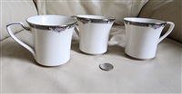 Halifax by NORITAKE flat cups set of 3 collectible vintage porcelain kitchen accessories