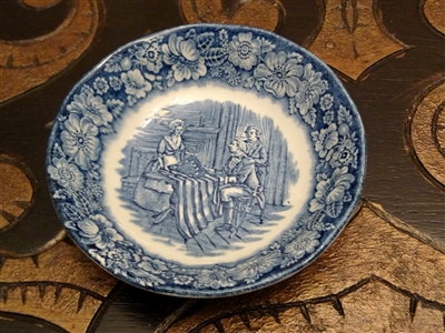 Staffordshire fruit/desert bowl in Liberty Blue pattern.