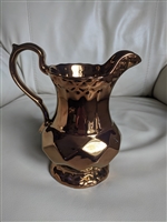 Wade England porcelain pitcher gold copper tone