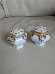 Japanese elegant porcelain salt and pepper shakers