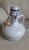 Italian ceramic soda bottle toggle closure decanter